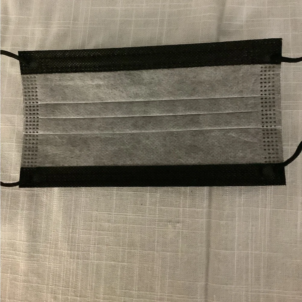 New Bag Unisex Black Full Coverage adjustable Disposable Face Masks Count 25